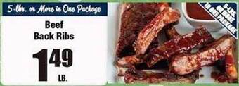 Super Saver Beef back ribs offer