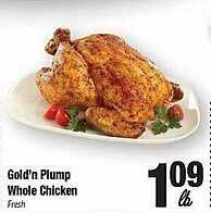 Gold'n plump whole chicken