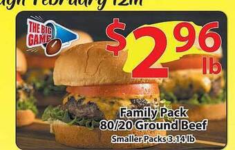Wholesale Food Outlet Family pack 80-20 ground beef offer
