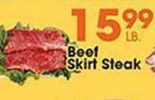 Village Market Food Centers Beef skirt steak offer
