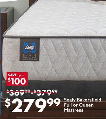 Big Lots Sealy bakersfield full or queen mattress offer