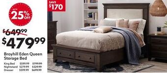 Big Lots Broyhill eden queen storage bed offer