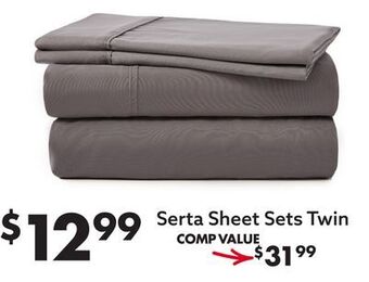 Big Lots Serta sheet sets twin offer