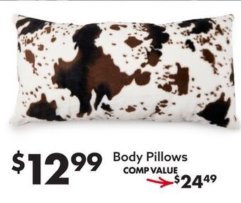 Big Lots Body pillows offer