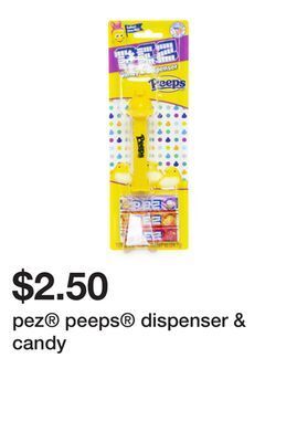 Five Below Pez® peeps® dispenser & candy offer