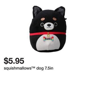 Five Below Squishmallows™ dog 7.5in offer