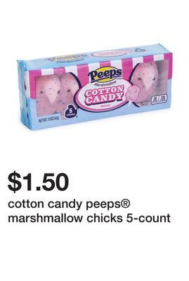 Five Below Cotton candy peeps® marshmallow chicks 5-count offer