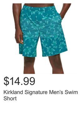 Costco Kirkland signature men's swim short offer