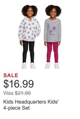 Costco Kids headquarters kids' 4-piece set offer