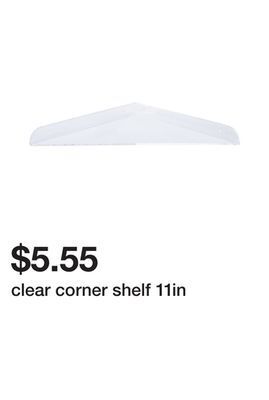 Five Below Clear corner shelf 11in offer