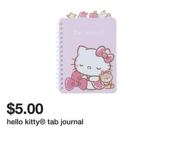 Five Below Hello kitty® tab journal offer