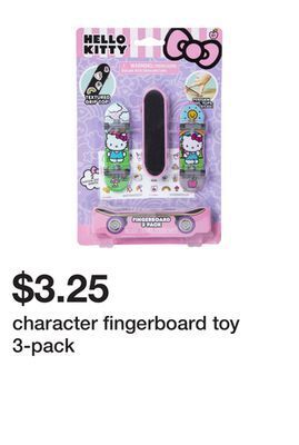 Five Below Character fingerboard toy 3-pack offer