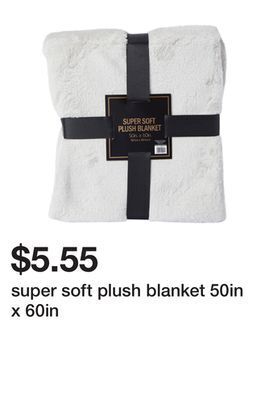 Five Below Super soft plush blanket 50in x 60in offer