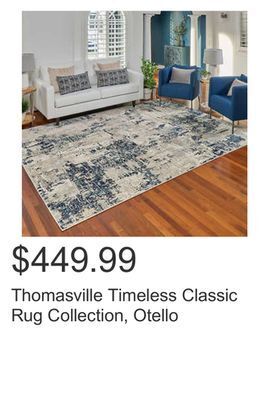 Costco Thomasville timeless classic rug collection, otello offer