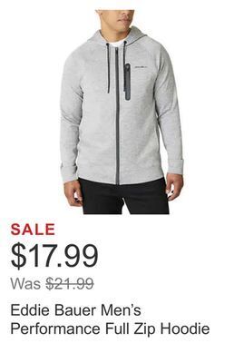 Costco Eddie bauer men's performance full zip hoodie offer