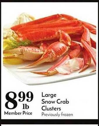 Pavilions Large snow crab clusters offer