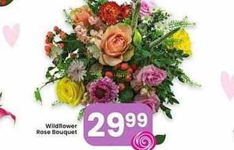 Albertsons Wildflower rose bouquet offer