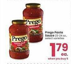 Albertsons Prego pasta sauce offer