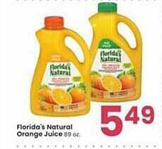 Albertsons Florida's natural orange juice offer