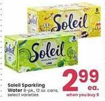 Albertsons Soleil sparkling water offer