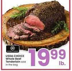Albertsons Usda choice whole beef tenderloin offer