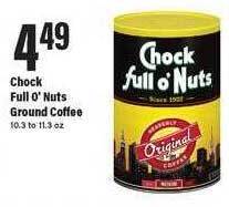 Big Y Chock full o' nuts ground coffee offer