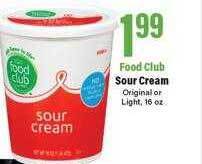 Big Y Food club sour cream offer