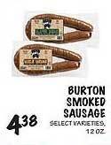 Foodarama Burton smoked sausage offer