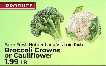 Sunset Foods Broccoli crowns or cauliflower offer
