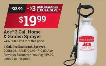 Ace Hardware Ace 2 gal. home & garden sprayer offer