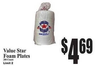 Baja Ranch Value star foam plates offer