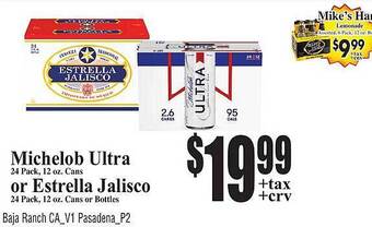 Baja Ranch Michelob ultra or estrella jalisco offer
