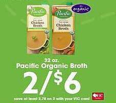Harris Teeter Pacific organic broth offer