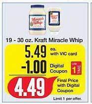 Harris Teeter Kraft miracle whip offer