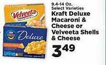 IGA Kraft deluxe macaroni & cheese or velveeta shells & cheese offer