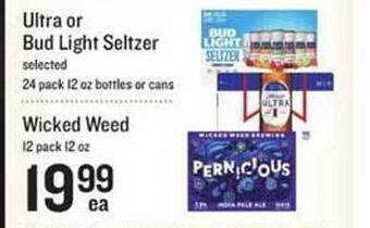 Lowes Foods Ultra or bud light seltzer wicked weed offer
