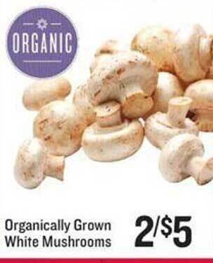 Lowes Foods Organically grown white mushrooms offer