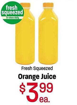 Maceys Orange juice offer