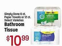 Maceys Simply done paper towels, bathroom tissue offer
