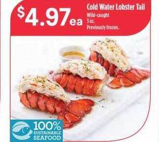 Nob Hill Cold water lobster tail offer