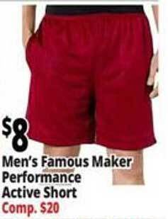 Ocean State Job Lot Men's famous maker performance active short offer