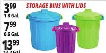 Ocean State Job Lot Storage bins with lids offer