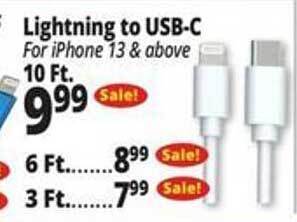 Ocean State Job Lot Lightning to usb-c offer