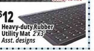 Ocean State Job Lot Heavy-duty rubber utility mat offer