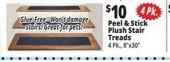Ocean State Job Lot Peel & stick plush stair treads offer