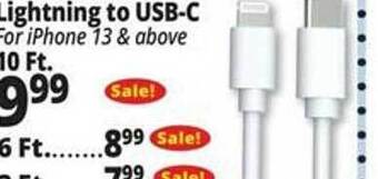 Ocean State Job Lot Lightning to usb-c offer