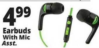 Ocean State Job Lot Earbuds with mic offer