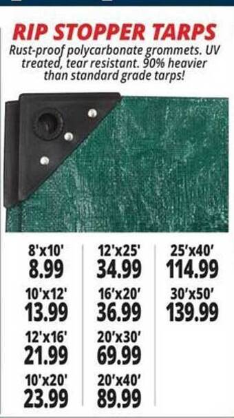 Ocean State Job Lot Rip stopper tarps offer