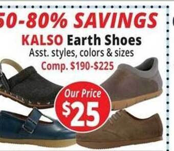 Ocean State Job Lot Kalso earth shoes offer