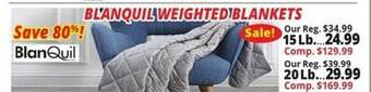 Ocean State Job Lot Blanquil weighted blankets offer